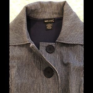 Wet Seal Short Sleeve Striped Jacket